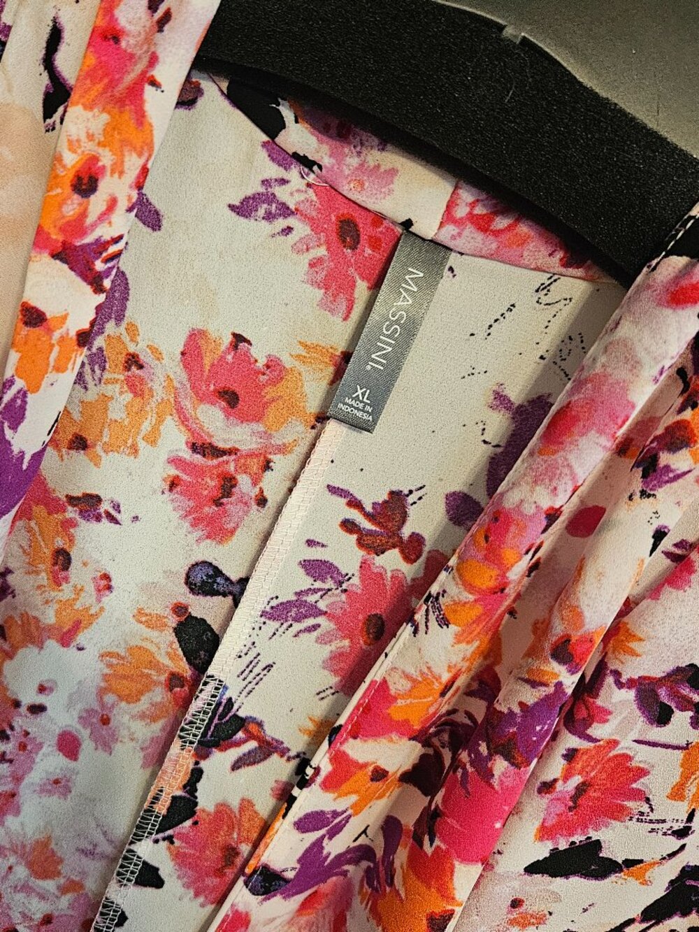 NWT Massini XL Floral Bell Sleeve Open Front Jacket Cardigan - Picture 4 of 5
